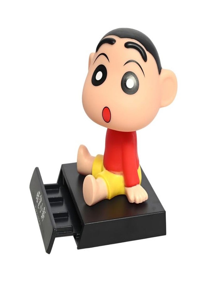 omuda Super Hero Action Figure Limited Edition Bobblehead with Mobile Holder for Car Dashboard, Office Desk & Study Table (Shinchan) - Image 5